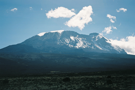 Mount Kilimanjaro in North-Eastern Tanzania. At 19, 340 feet, Mt. K is the tallest mountain in Africa